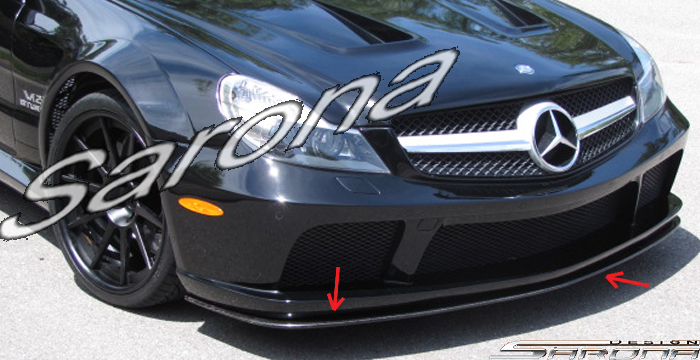 Custom Mercedes SL  Convertible Front Add-on Lip (2009 - 2012) - $1980.00 (Part #MB-018-FA)